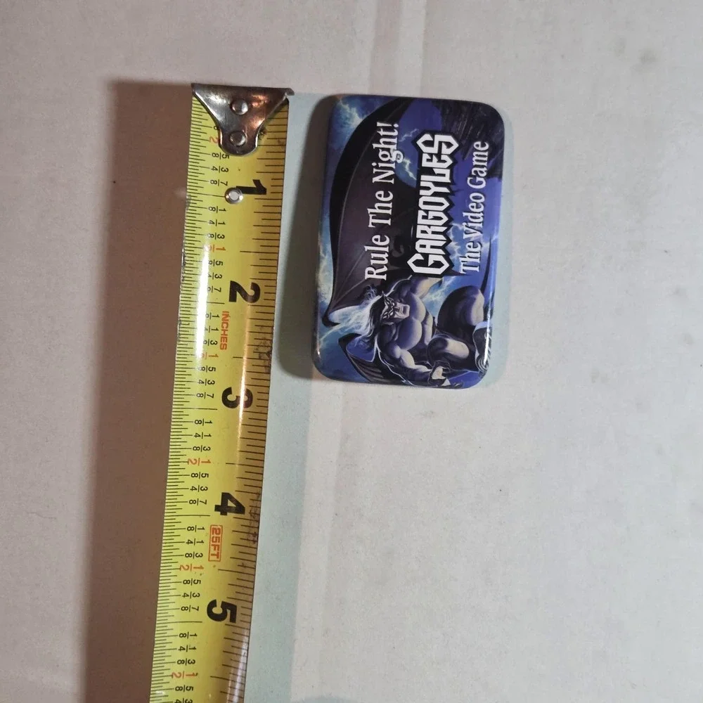Disney Gargoyles Goliath Go Rule The Night Video Game Button Badge Blue Promo